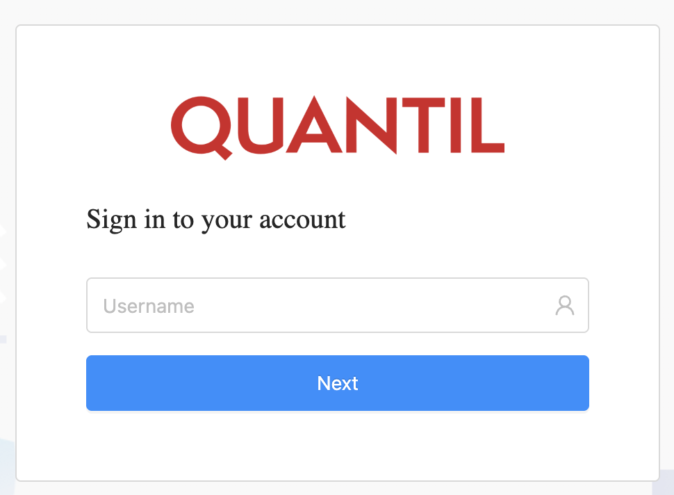 login page